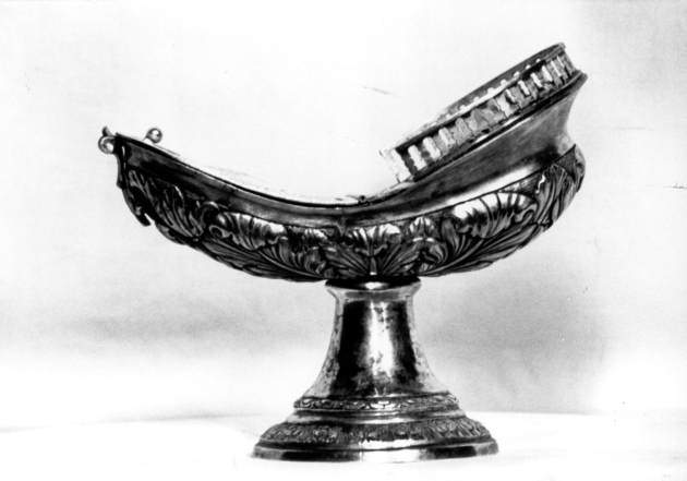 navicella portaincenso - a galeone - bottega italiana (sec. XIX)