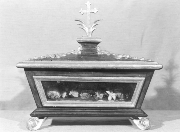 reliquiario a teca - a urna, serie - manifattura toscana (prima metà sec. XVIII)