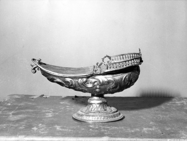 navicella portaincenso - a galeone - bottega lucchese (fine/inizio secc. XVII/ XVIII)