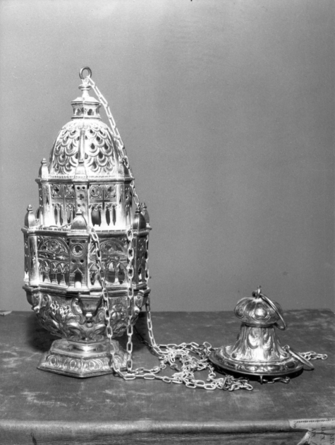 turibolo - a corpo architettonico - bottega lucchese (fine/inizio secc. XVII/ XVIII)