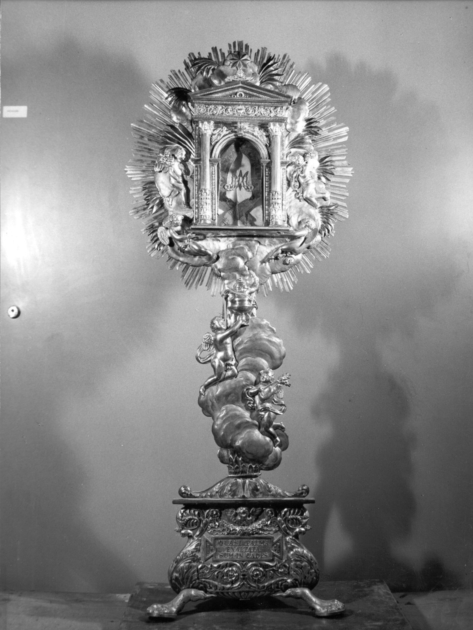 reliquiario - a ostensorio - bottega lucchese (sec. XIX)