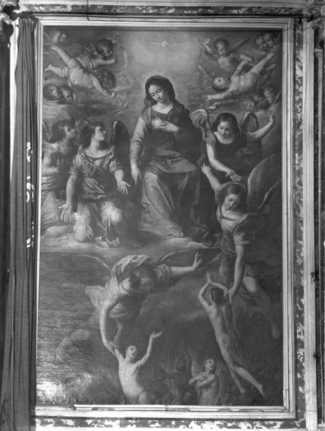 Madonna e anime del Purgatorio (dipinto) di Biancucci Paolo (sec. XVII)