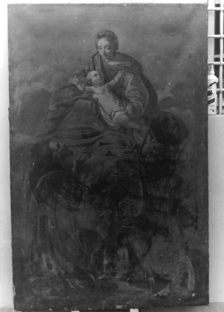 MADONNA CON BAMBINO, SAN FRANCESCO D'ASSISI E SAN FELICE DA CANTACALICE (dipinto) - ambito toscano (prima metà sec. XIX)