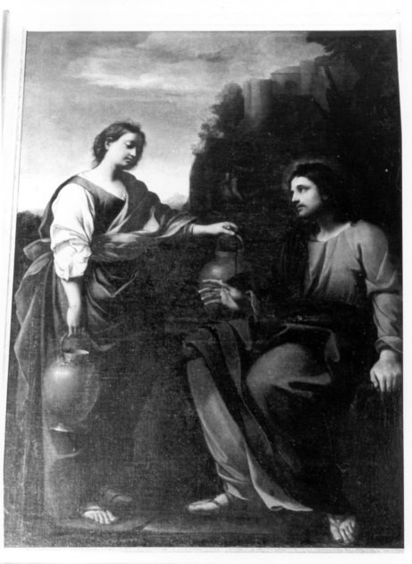 CRISTO E LA SAMARITANA (dipinto) di Romanelli Giovan Francesco detto Raffaellino (attribuito) (metà sec. XVII)