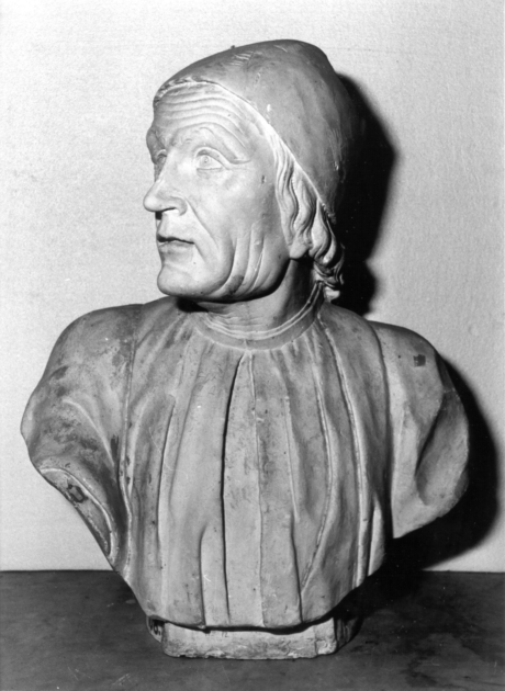 RITRATTO DI MARSILIO FICINO (scultura) - ambito italiano (primo quarto sec. XX)