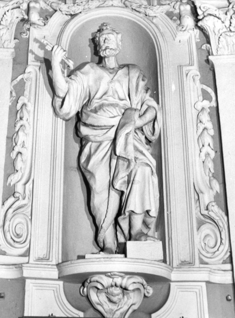 SAN PIETRO (statua, elemento d'insieme) - bottega toscana (sec. XVIII)