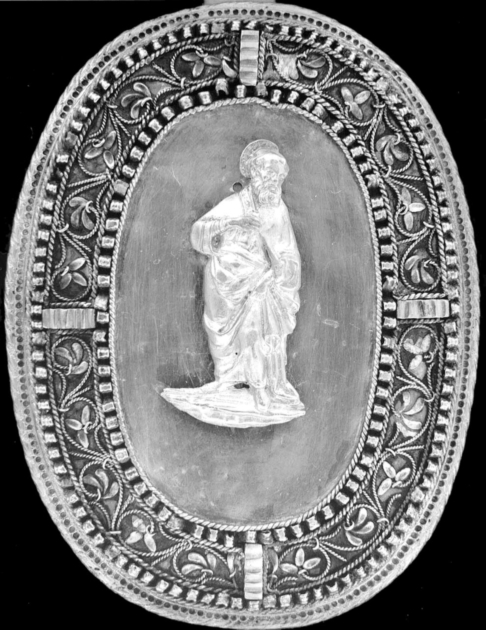 fermaglio di piviale - bottega lucchese (terzo quarto sec. XV)