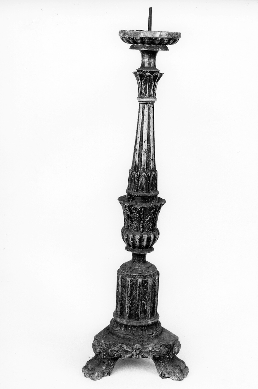 candeliere d'altare, serie - bottega pontremolese (fine/inizio secc. XVIII/ XIX)