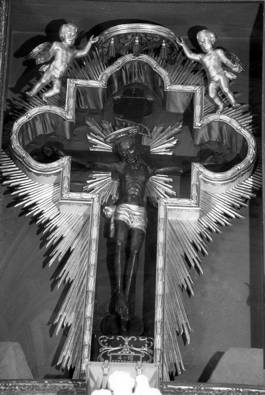 Cristo crocifisso (crocifisso, elemento d'insieme) - bottega toscana (sec. XV)