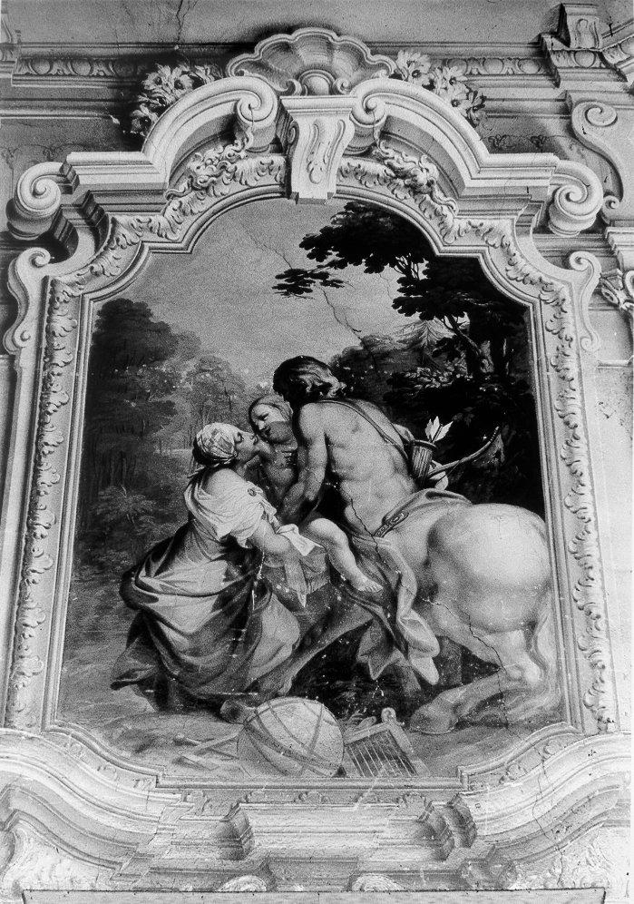Achille e il Centauro (dipinto, complesso decorativo) di Galeotti Giuseppe (sec. XVIII)