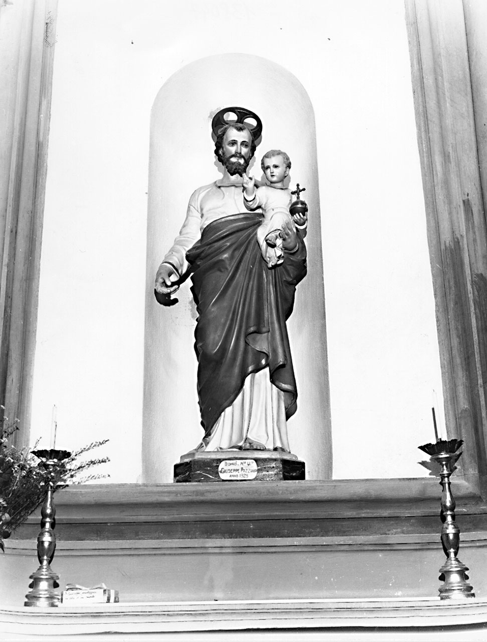 San Giuseppe con Gesù Bambino (statua) - bottega italiana (sec. XX)