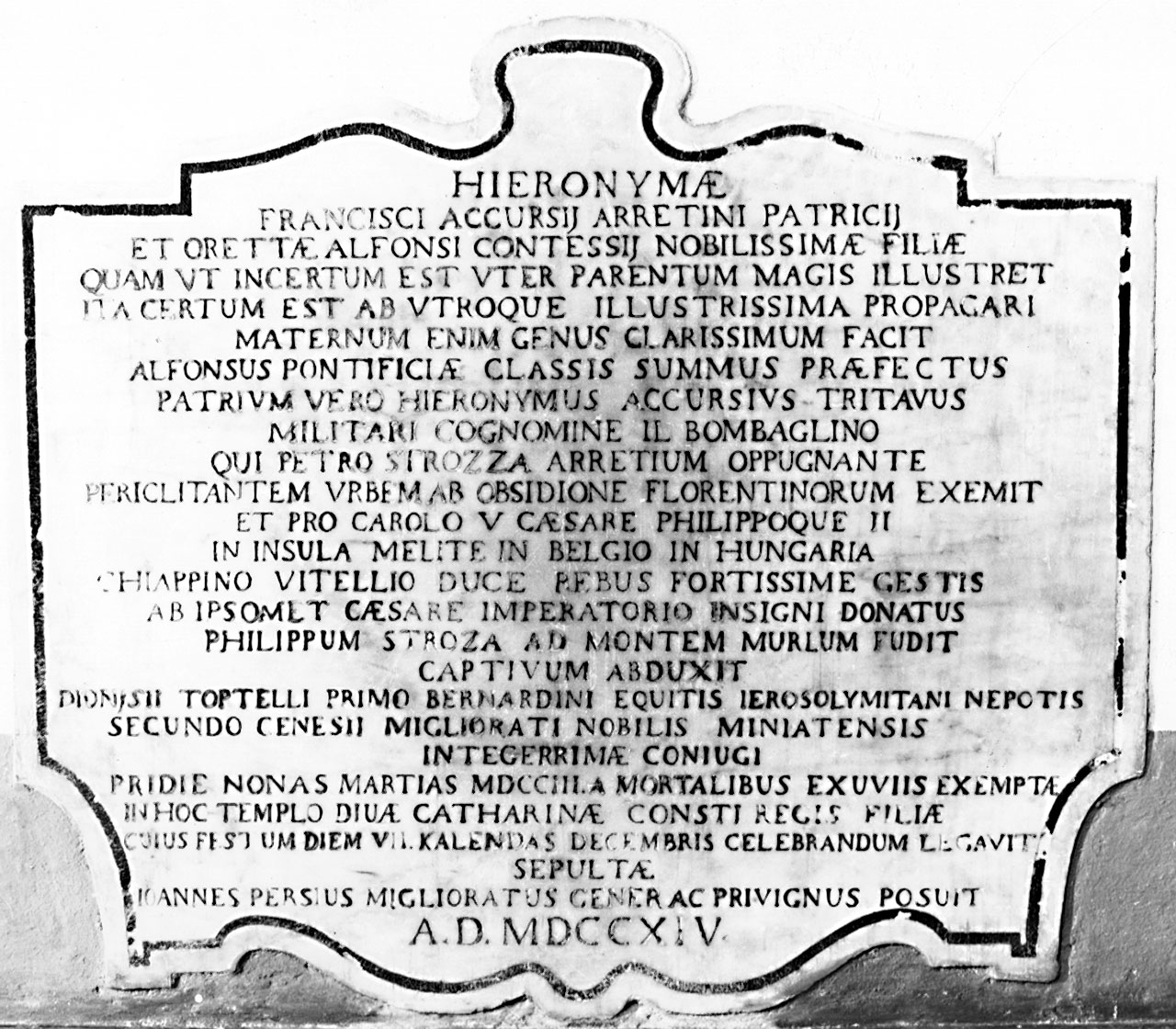 lapide - bottega toscana (sec. XVIII)