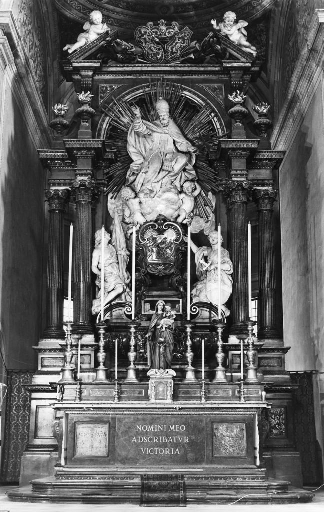 Santo Stefano Papa in gloria (altare) di Silvani Pier Francesco, Foggini Giovanni Battista (sec. XVIII)