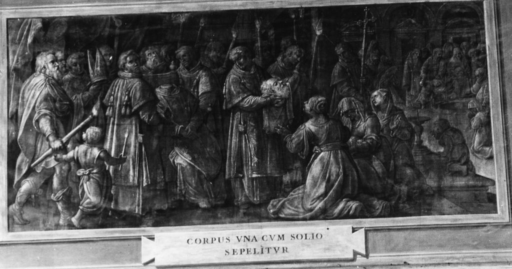 Il seppellimento di Santo Stefano papa (dipinto) di Ligozzi Jacopo (fine sec. XVI)