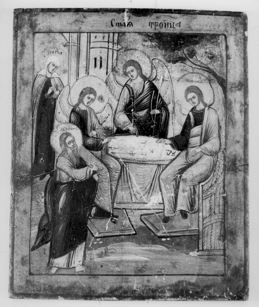 Trinità, Abramo e i tre angeli (icona) - ambito russo (sec. XIX)