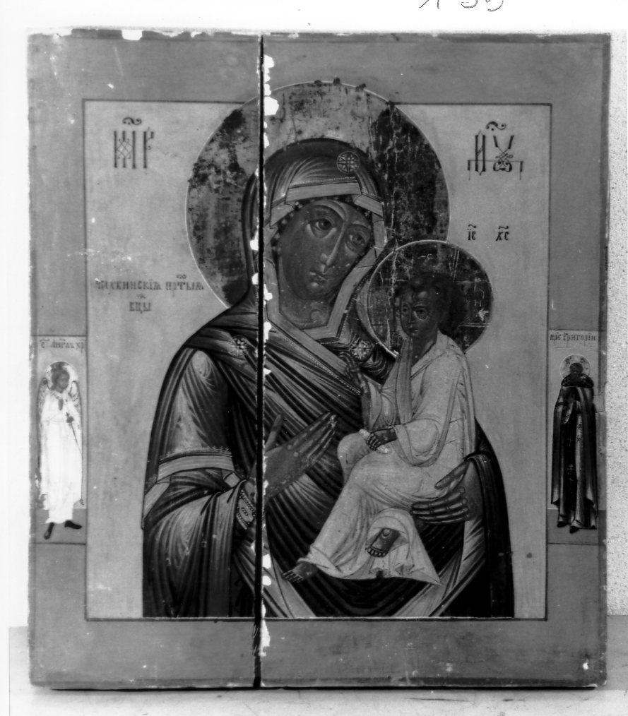 Madre di Dio di Tichvin, Madonna con Bambino (icona) - ambito russo (sec. XIX)
