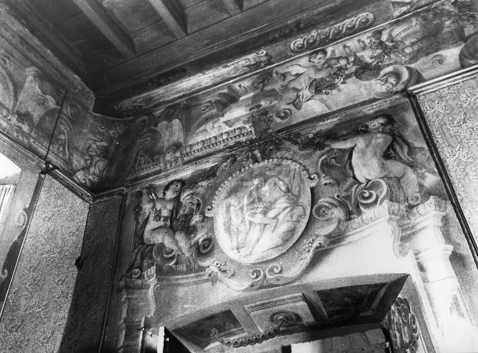 David e Golia (decorazione pittorica) - ambito italiano (secc. XVII/ XVIII)