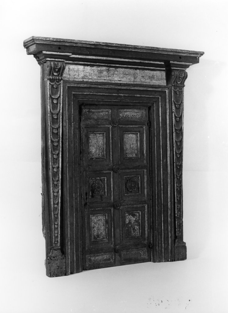 mostra di tabernacolo - a muro - bottega toscana (sec. XVI)