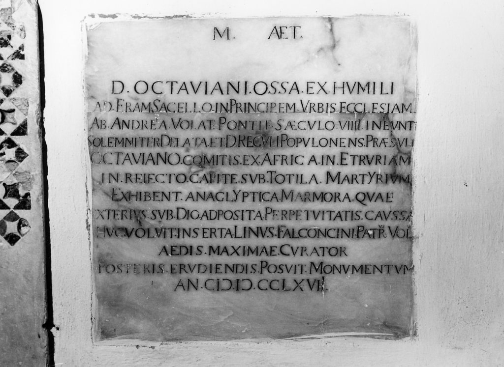 lapide commemorativa - ambito volterrano (sec. XVIII)