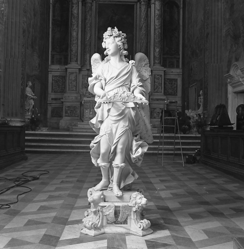 angelo con libro (statua, opera isolata) - ambito italiano (sec. XVIII)