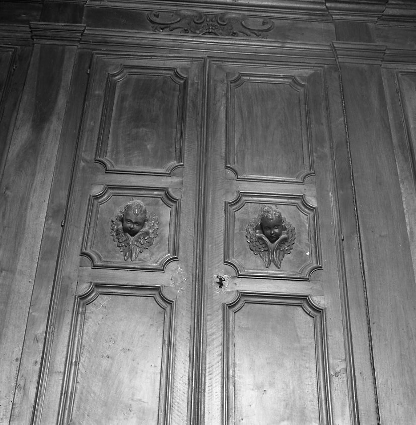 armadio da sacrestia, coppia di Giacobbi Giuseppe (sec. XVIII)