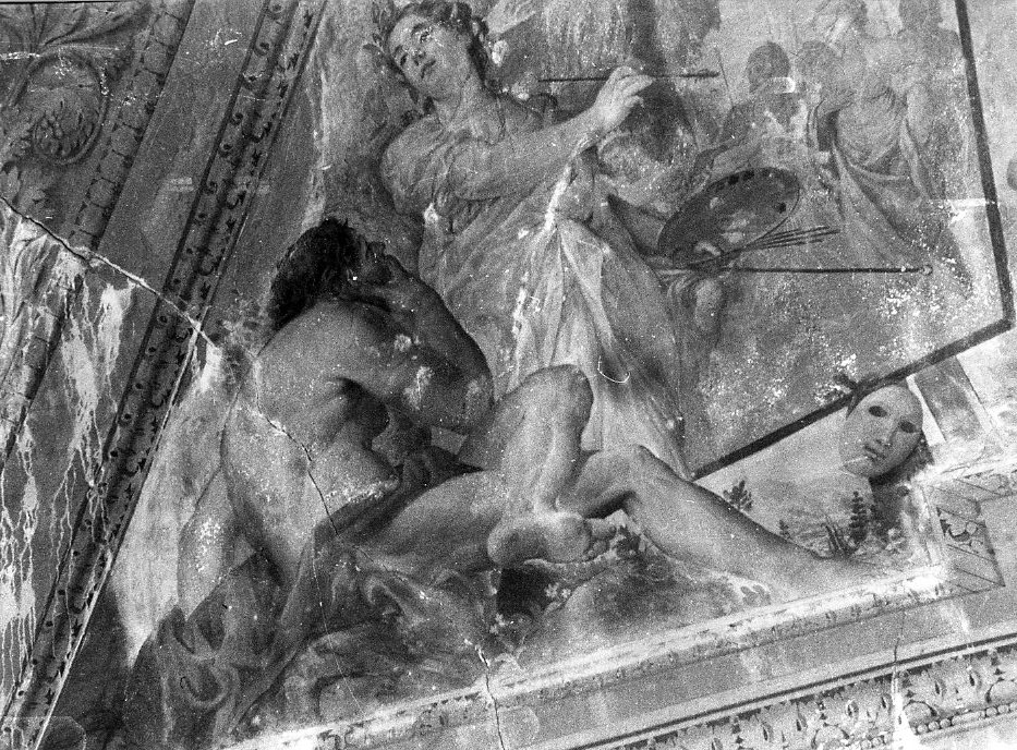 paesaggio arcadico (decorazione plastico-pittorica) di Gherardini Alessandro (attribuito) (sec. XVIII)