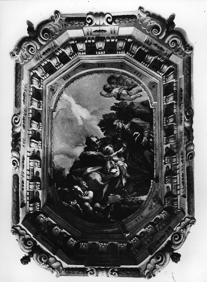 Sacra Famiglia (decorazione pittorica) di Melani Giuseppe, Melani Francesco (prima metà sec. XVIII)