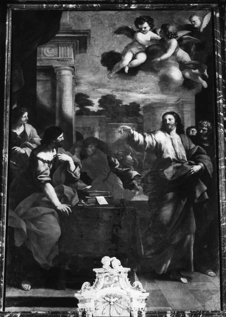 vocazione di San Matteo (dipinto) di Romanelli Giovan Francesco detto Raffaellino (sec. XVII)