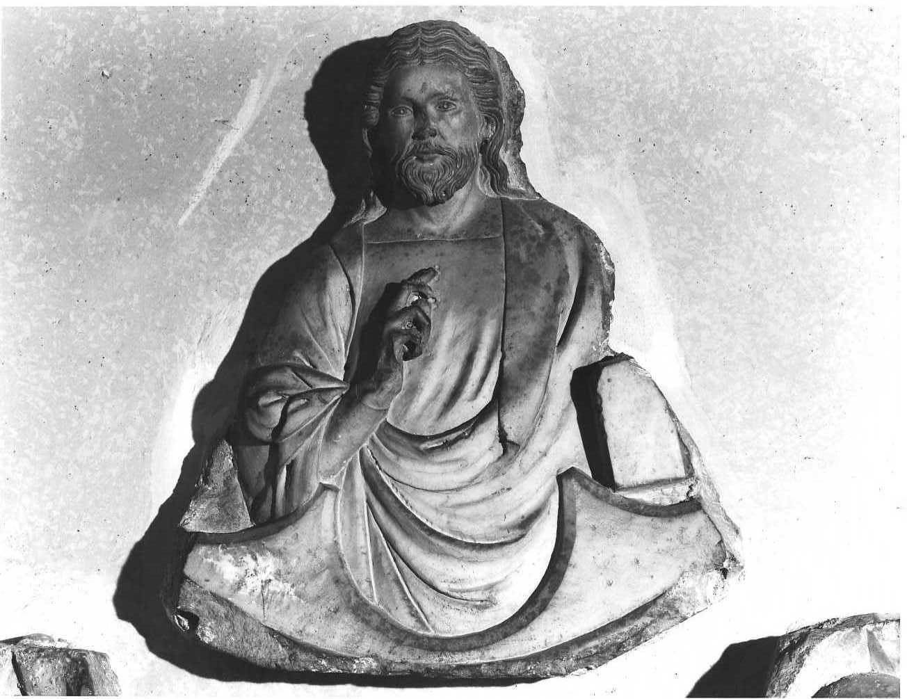 Busto di Cristo (rosone, frammento) di Nino Pisano, Andrea Pisano (sec. XIV)