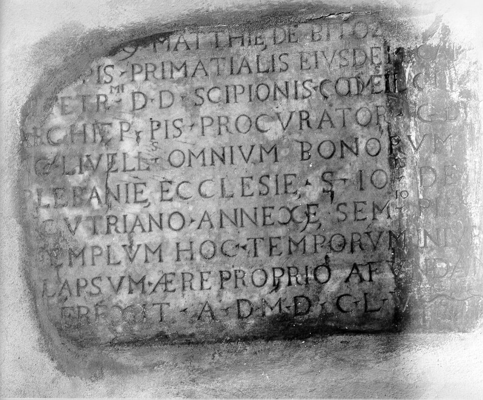 lapide documentaria - bottega italiana (sec. XVII)