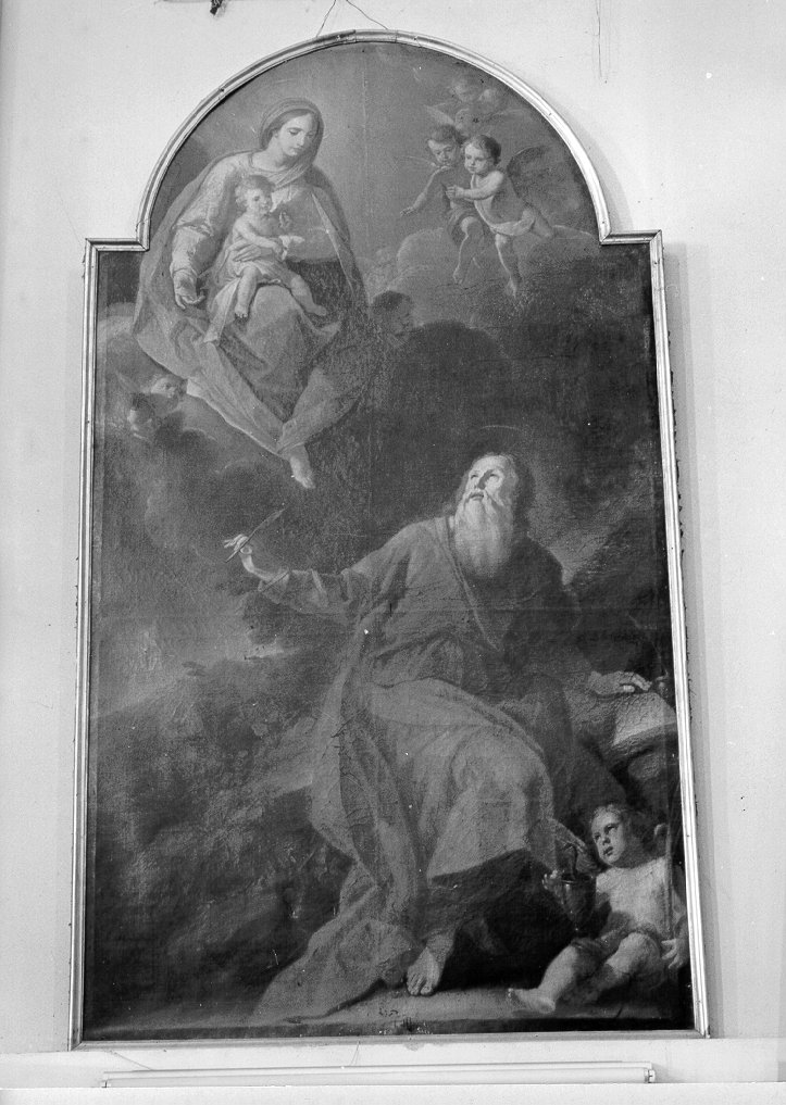 apparizione della Madonna con Bambino a San Giovanni evangelista (dipinto) di Guidetti Giovanni Agostino (sec. XVIII)