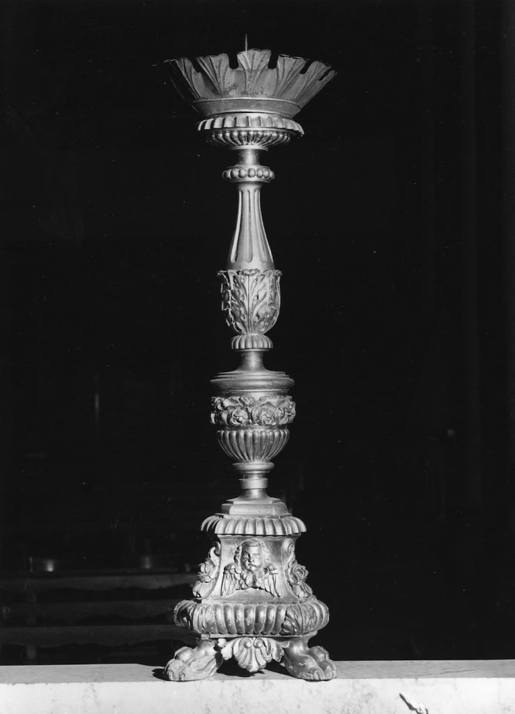 candeliere, serie - bottega italiana (fine/inizio secc. XVIII/ XIX)