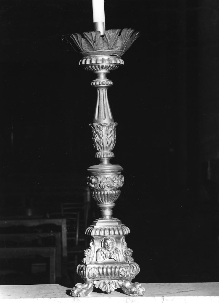 candeliere, serie - bottega italiana (fine/inizio secc. XVIII/ XIX)