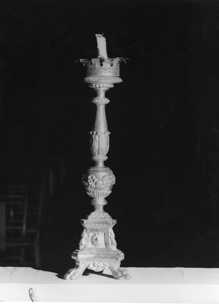 candeliere, serie - bottega italiana (fine/inizio secc. XVIII/ XIX)