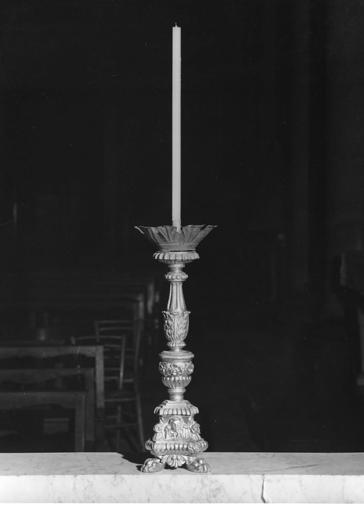 candeliere, serie - bottega italiana (fine/inizio secc. XVIII/ XIX)