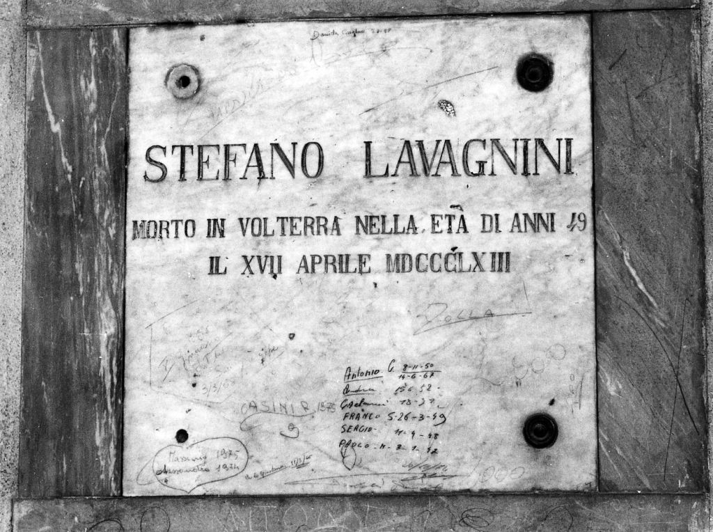 lapide commemorativa, opera isolata - bottega pisana (sec. XIX)