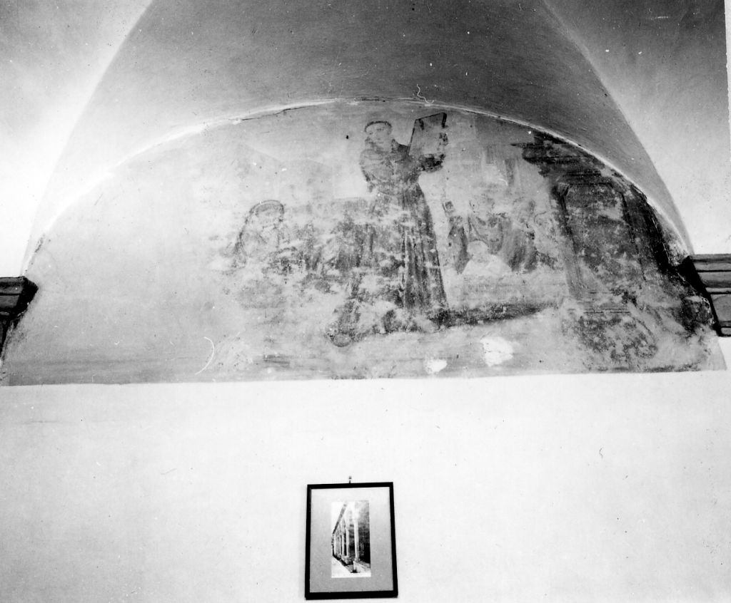 episodi della vita di san Bernardino da Siena (?) (lunetta, serie) di Fabbroni Giacinto (sec. XVII)