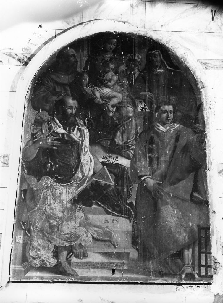 Madonna in trono e santi (dipinto) di Rossetti Giovanni Paolo detto Volterrano (sec. XVI)