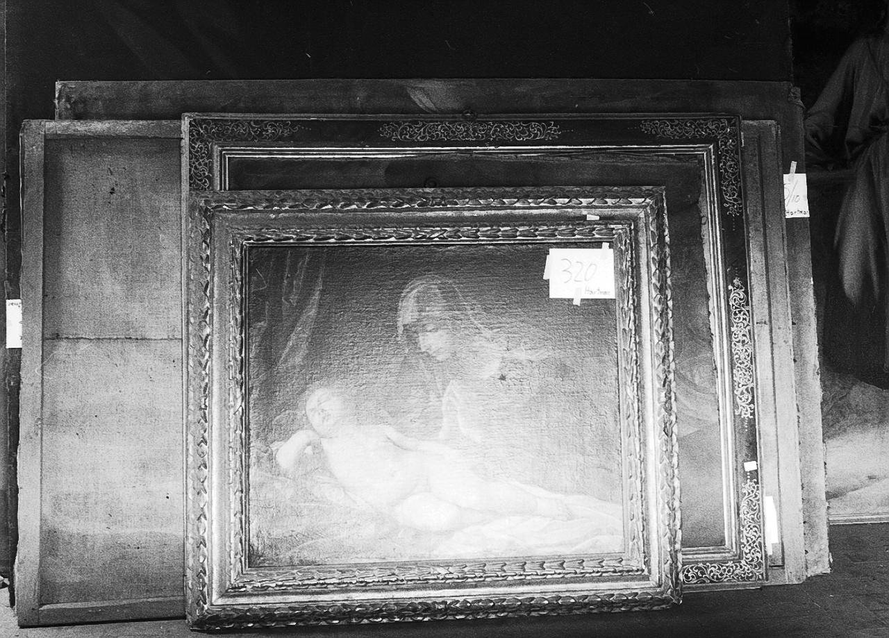 Madonna con Bambino dormiente (dipinto, opera isolata) - ambito lucchese (metà sec. XVII)