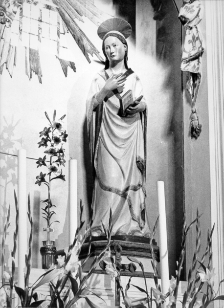 Madonna annunciata e Angelo annunciante (statua, serie) - bottega pisana (seconda metà sec. XIV)