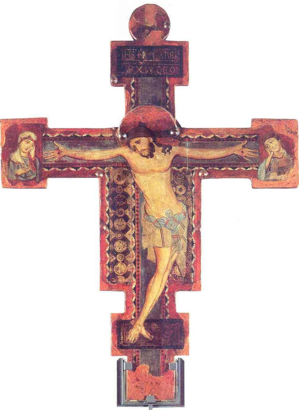 Cristo crocifisso (croce dipinta, opera isolata) di Giunta di Capitino da Pisa detto Giunta Pisano (bottega) (metà sec. XIII)