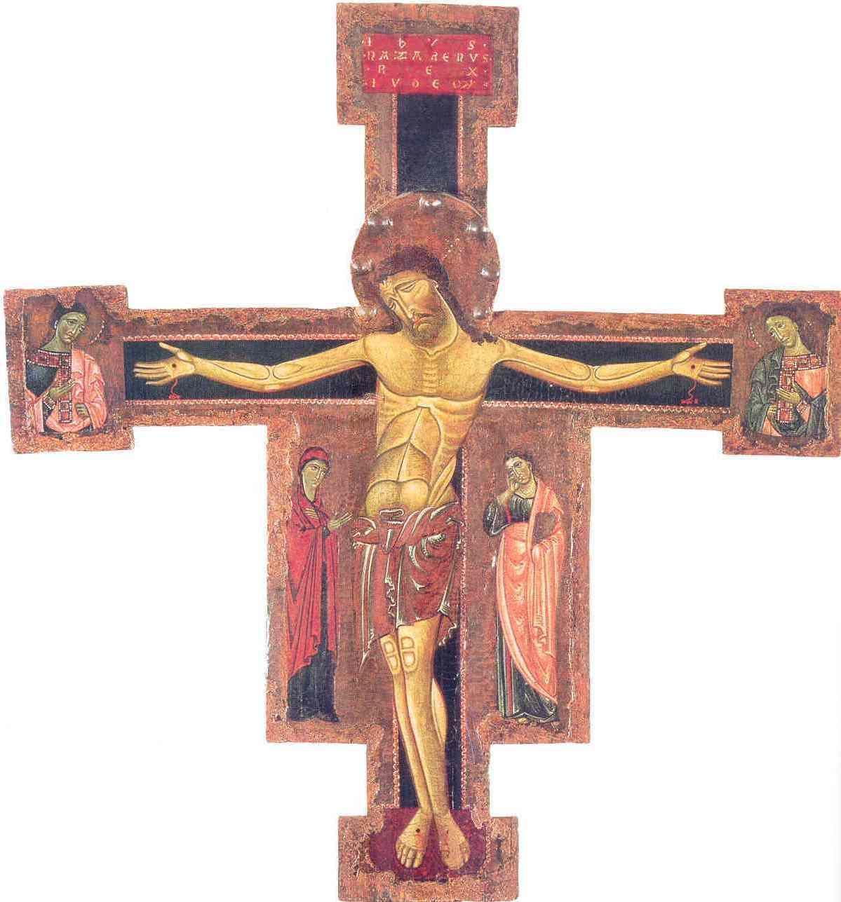 Cristo crocifisso (croce dipinta, opera isolata) - ambito pisano (metà sec. XIII)