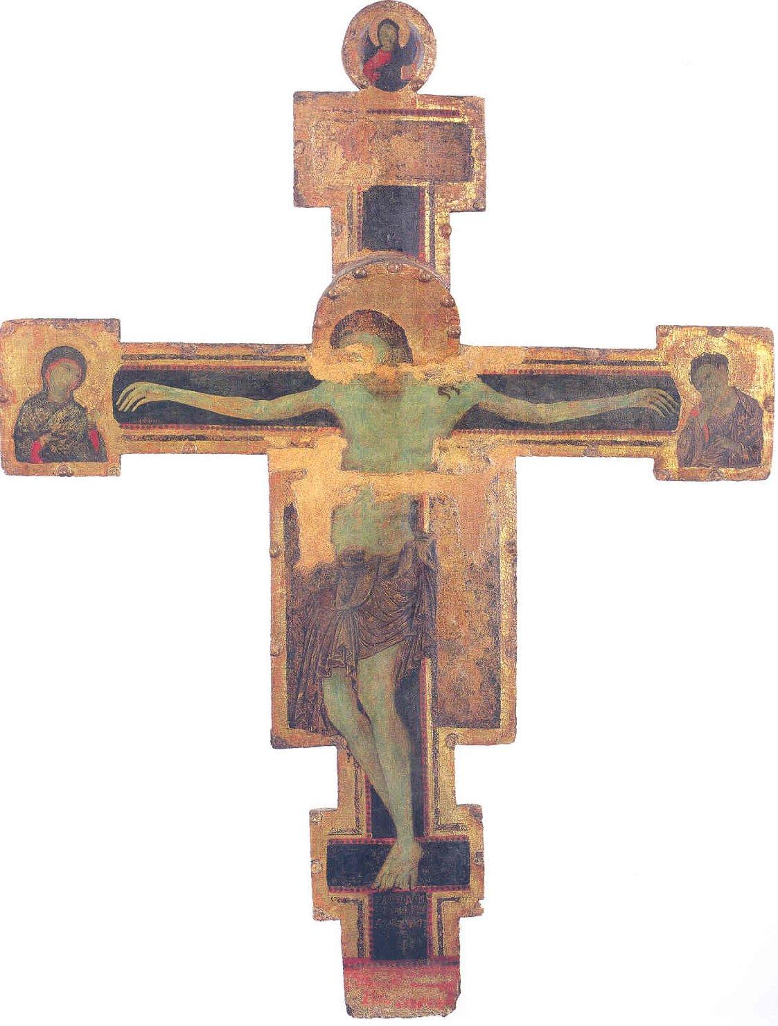 Cristo crocifisso dolente (croce dipinta, opera isolata) di Ranieri di Ugolino (fine sec. XIII)