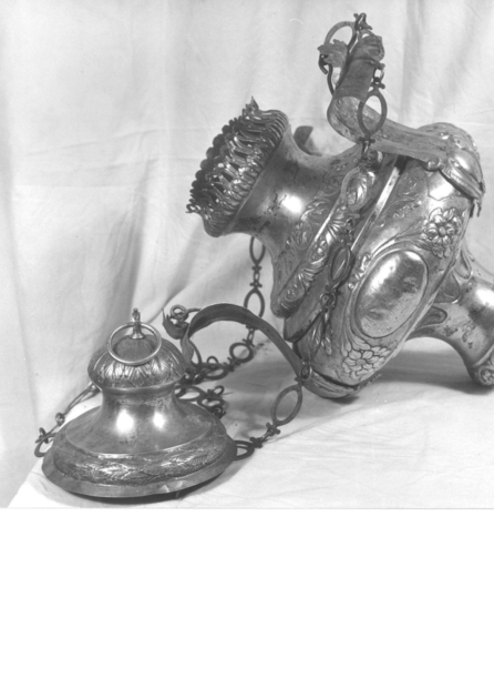 lampada pensile, coppia - bottega toscana (sec. XIX)