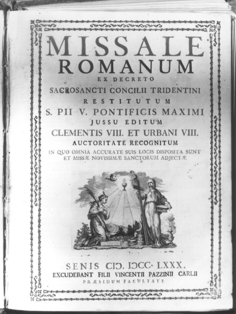 coperta di libro liturgico - bottega senese (sec. XVIII, sec. XX)