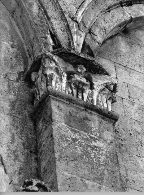 capitello di lesena - bottega italiana (ultimo quarto sec. XII)