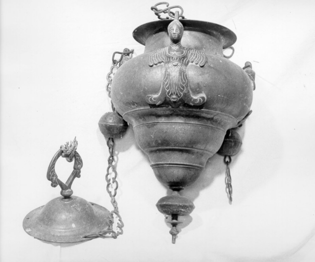 lampada pensile, serie - bottega italiana (sec. XVII)