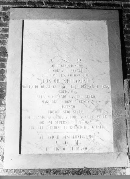 lapide - ambito toscano (sec. XIX)