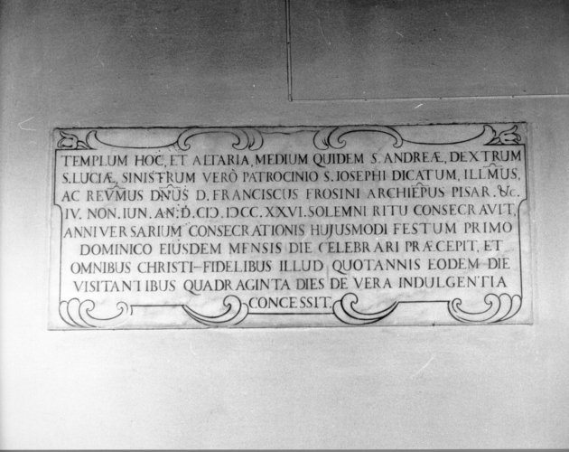 lapide - ambito toscano (sec. XVIII)