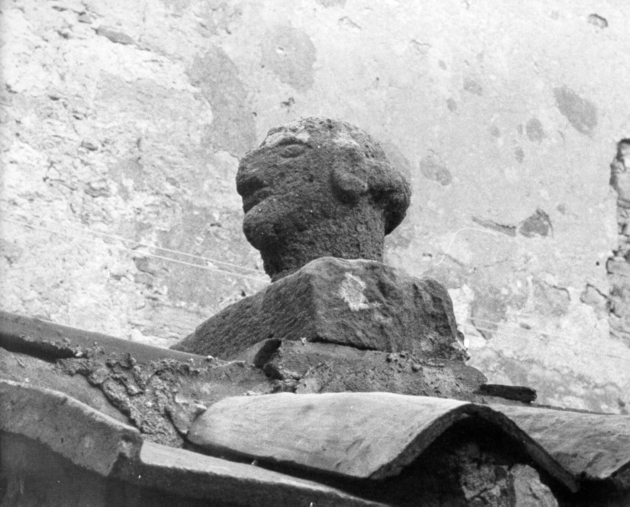 testa d'uomo (scultura) - ambito italiano (sec. XIII)